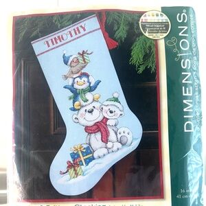Dimensions Christmas Cross Stitch 
Stocking Kit Stack Of Critters